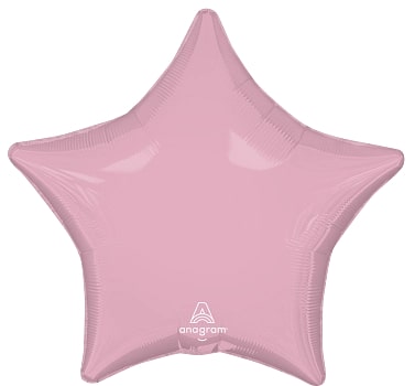 Pastel Pink Star Foil Balloon 18″ (12804)
