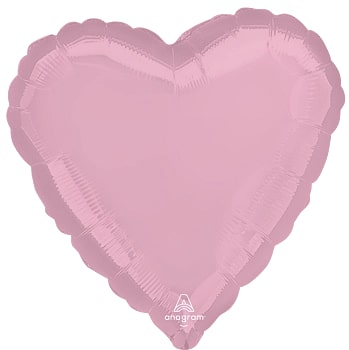 Pastel Pink Heart Foil Balloon 18″ (12806)