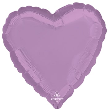 Metallic Pearl Lavender Decorator Heart Foil Balloon 18″ (22447)