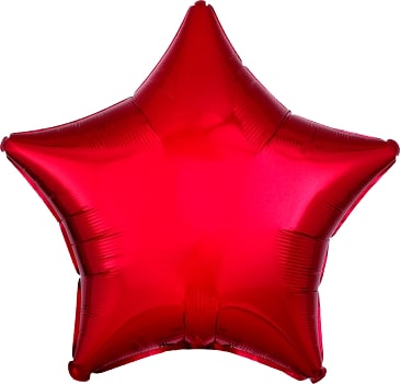 Metallic Red Star Foil Balloon 18″ (30584)