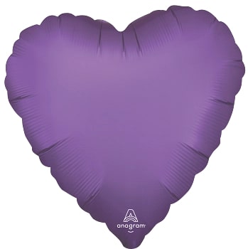 Satin Luxe Purple Royale Heart Foil Balloon 18″ (36818)