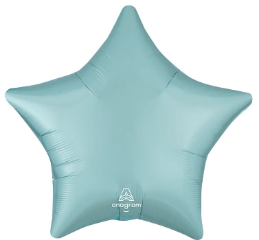 Satin Luxe Blue Star Heart Foil Balloon 18″ (39912)