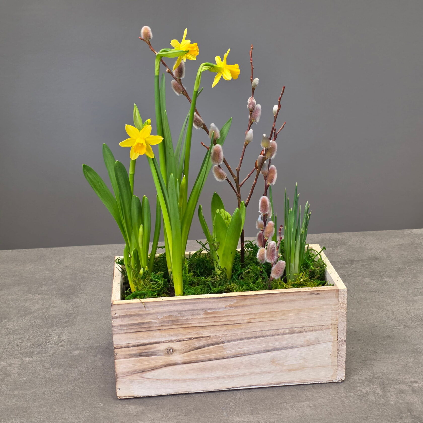 Rustic Spring Bulb Garden Planter