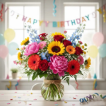 Birthday flowers bouquet in Oakville and Mississauga with same-day delivery by BLOOMSI
