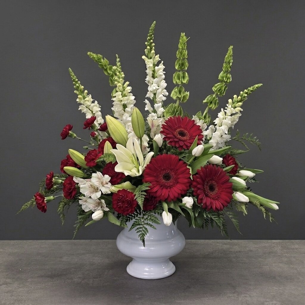 Crimson Grace Tribute Arrangement