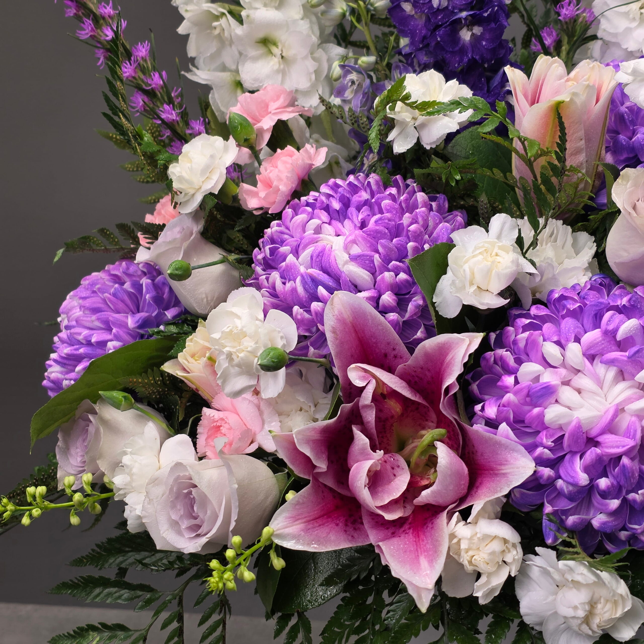 Heavenly Lavender Tribute Arrangement