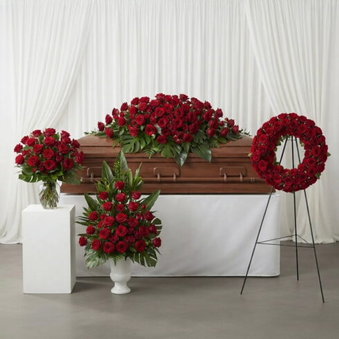 Red Rose Funeral Collections
