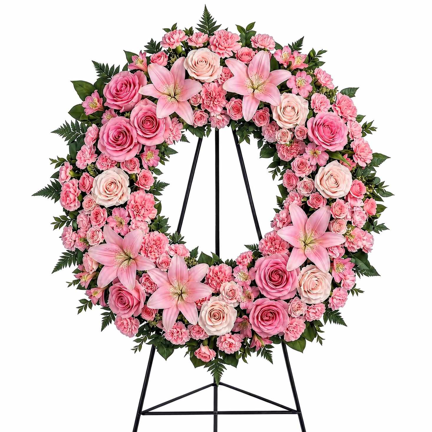 Luxury Pink Funeral Wreath