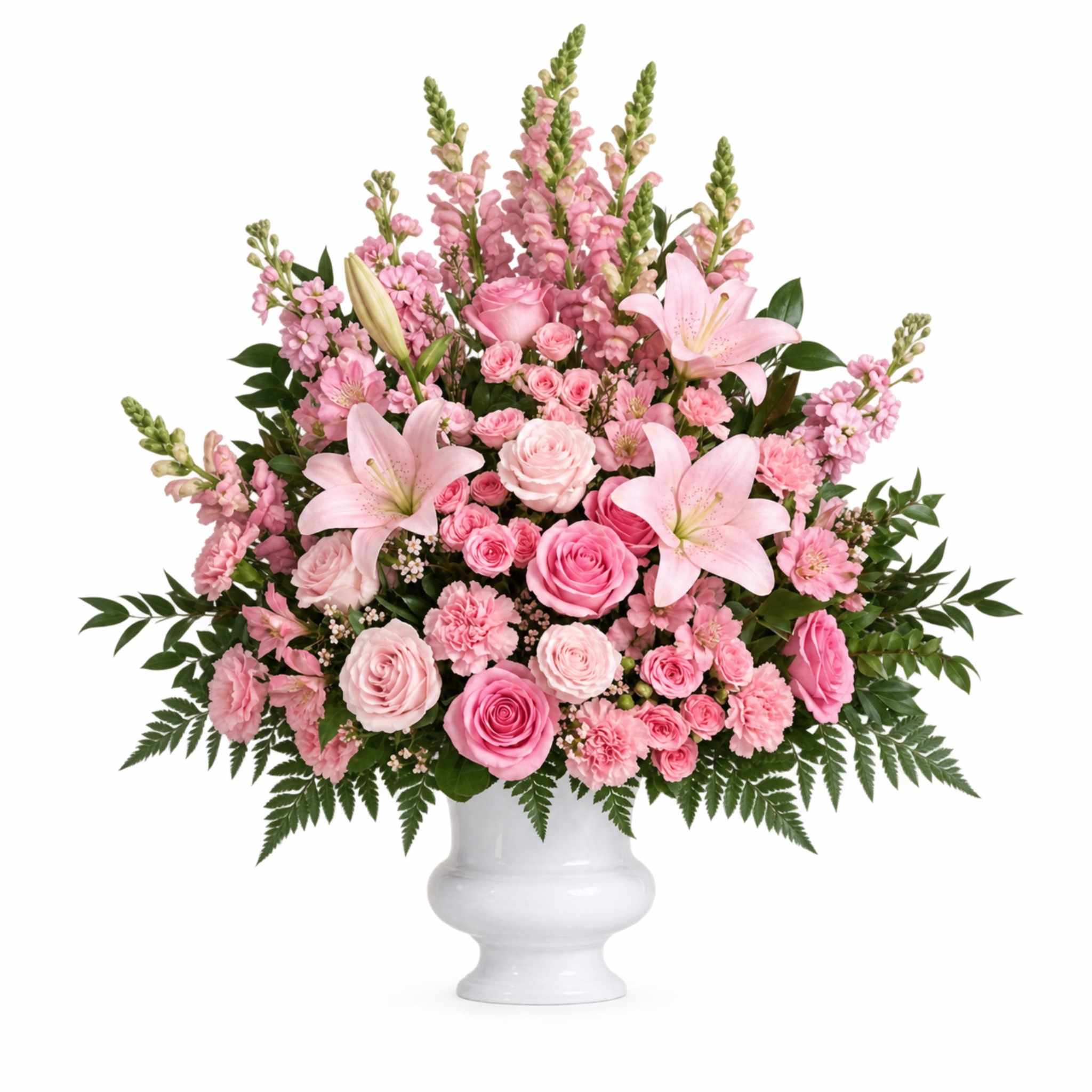 Luxury Pink Traditional Funeral Tribute